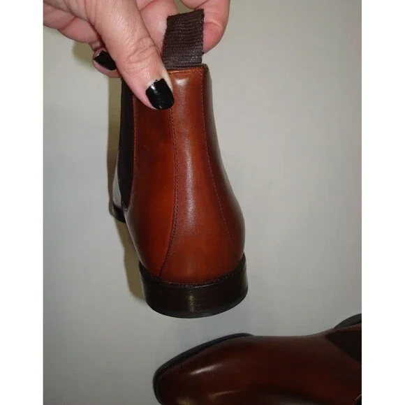 New Womens 7 8 8.5 NIB Ralph Lauren Collection Rexford Brown Leather Boot Italy